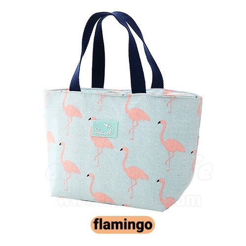 Fashionable Lunch Tote Bag For Women Flamingo, Japanese - Our Easy Life